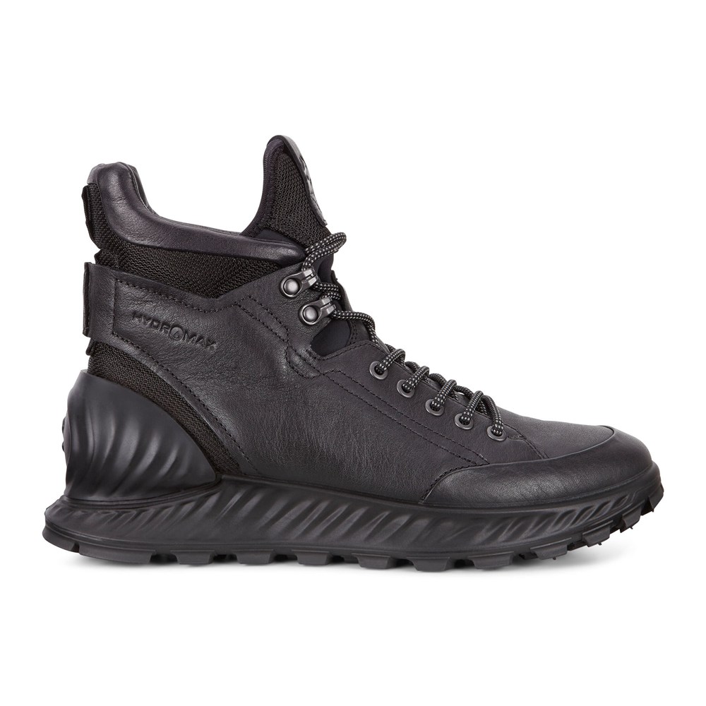 ECCO Mens Hiking Shoes Black - Exostrike Hydromax - WKI-870935